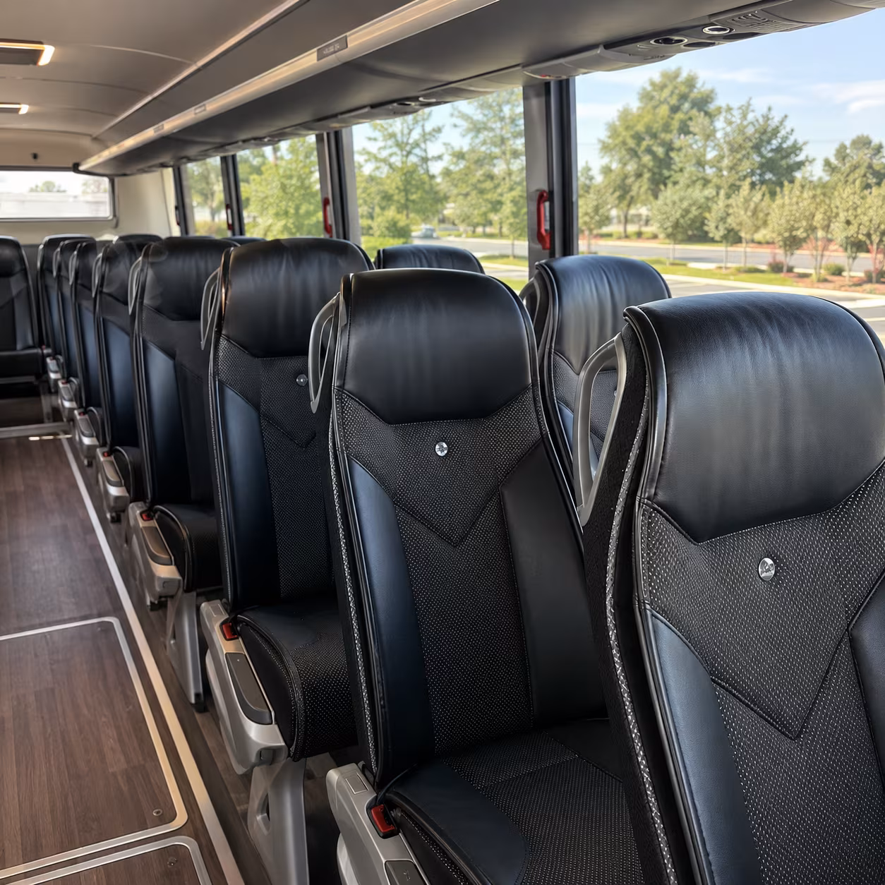 new braunfels 45 passenger charter bus interior