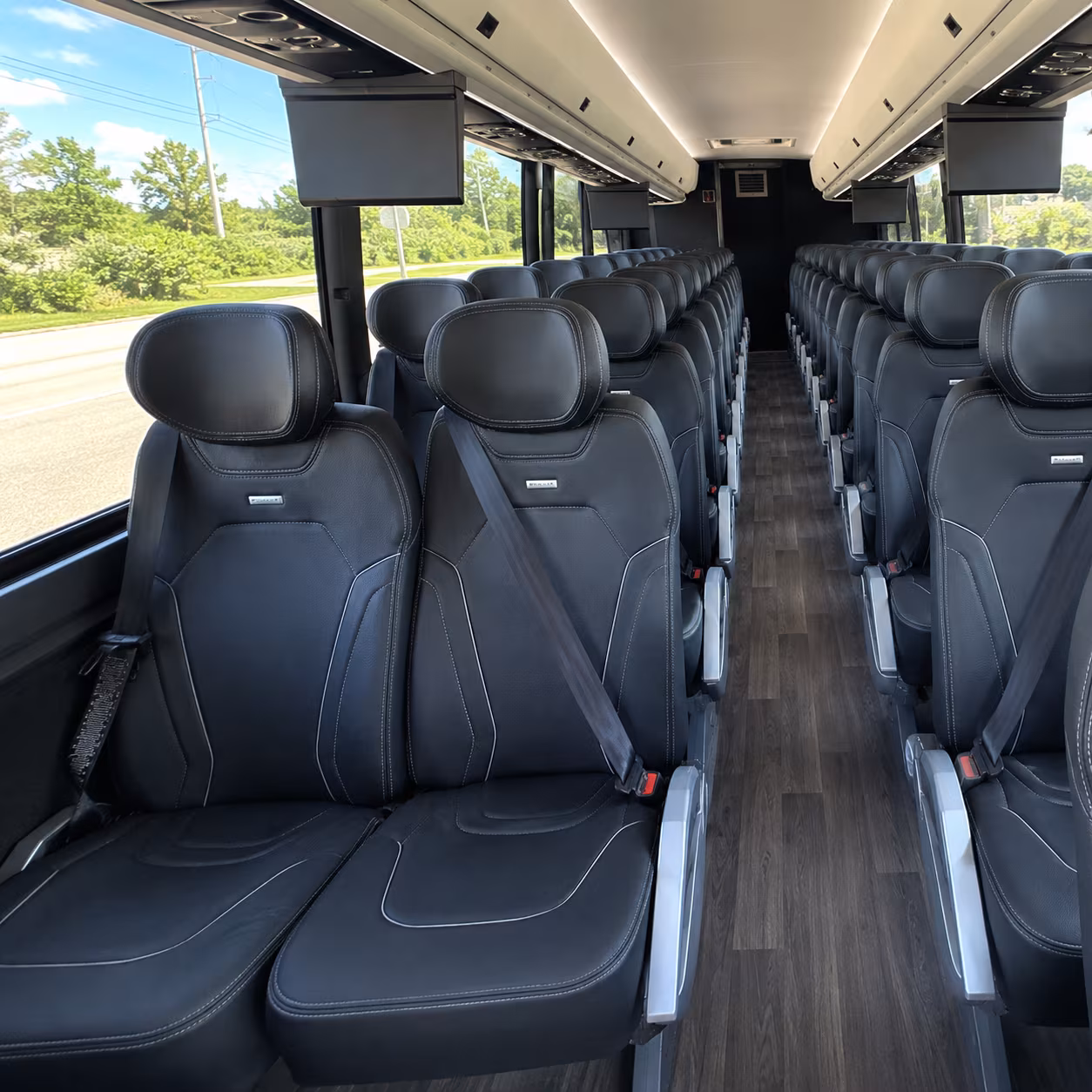 new braunfels 47 passenger charter bus inside