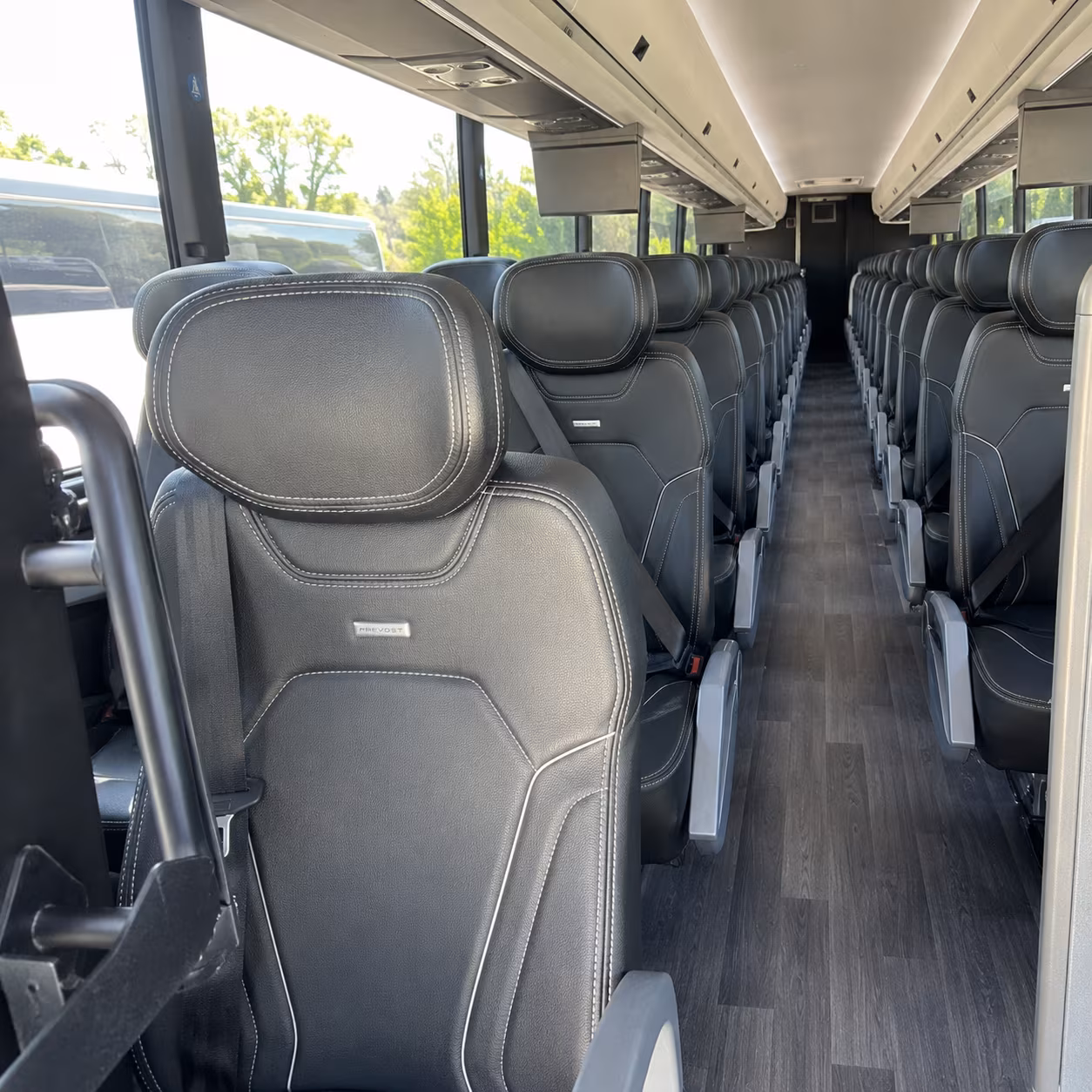 new braunfels 47 passenger charter bus interior
