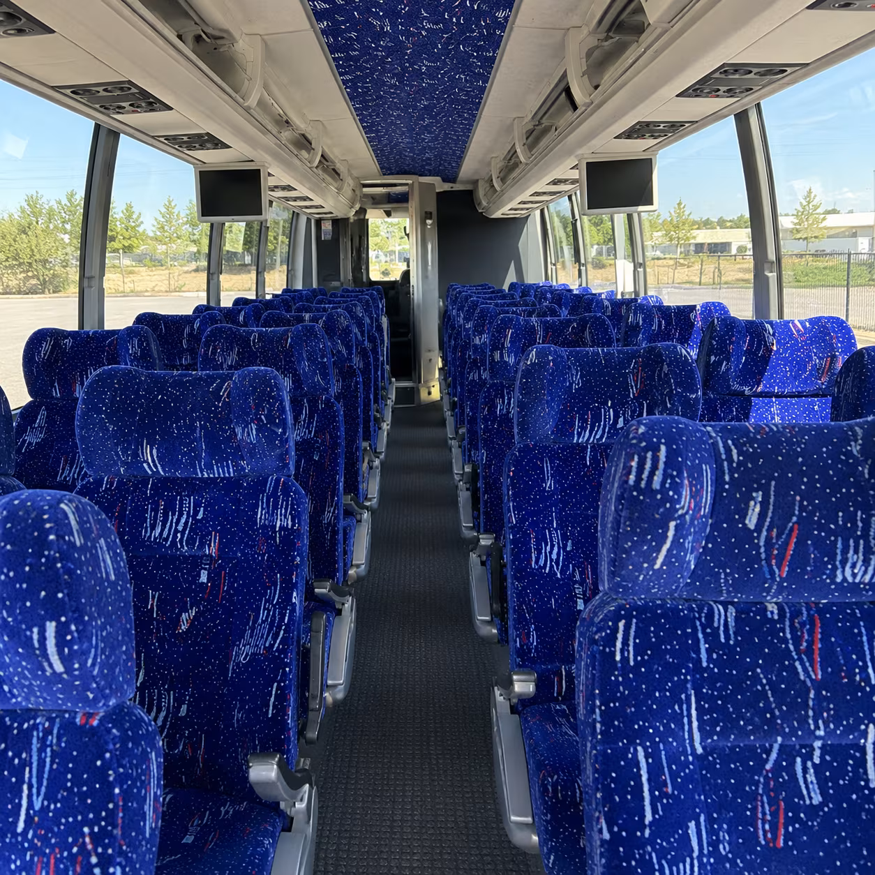 new braunfels 54 passenger charter bus interior