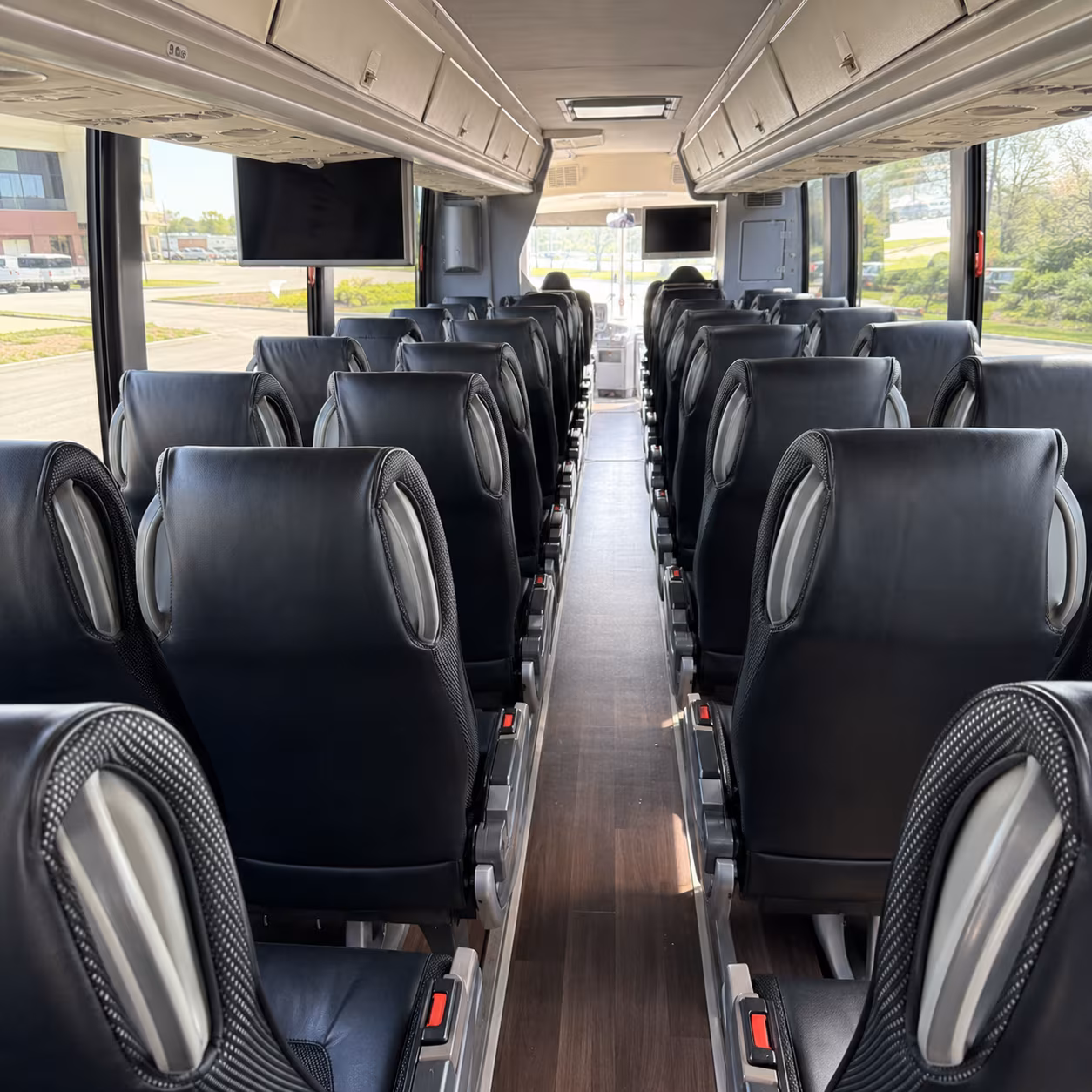 new braunfels 56 passenger charter bus inside