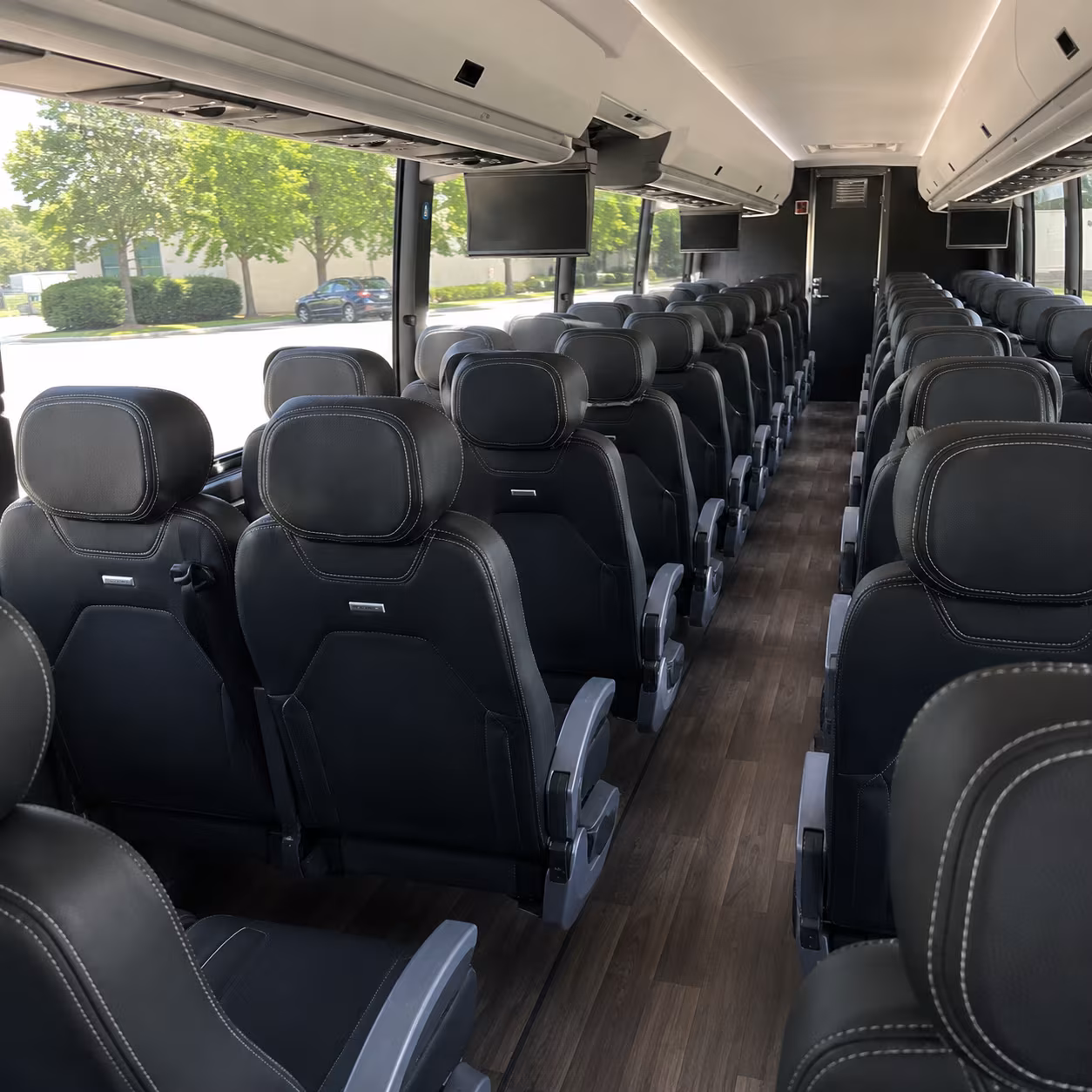 new braunfels 56 passenger charter bus interior